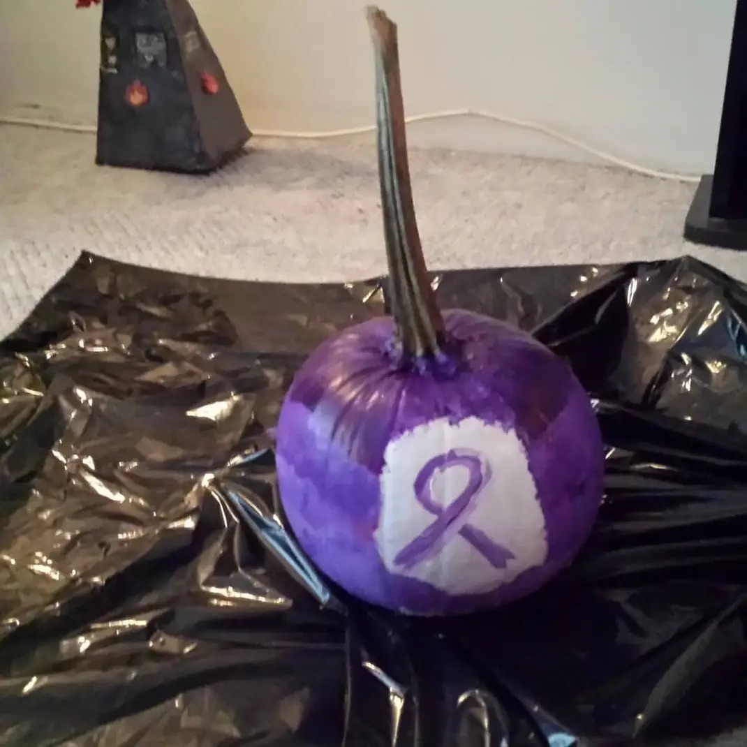 Pumpkin painted by my oldest daughter